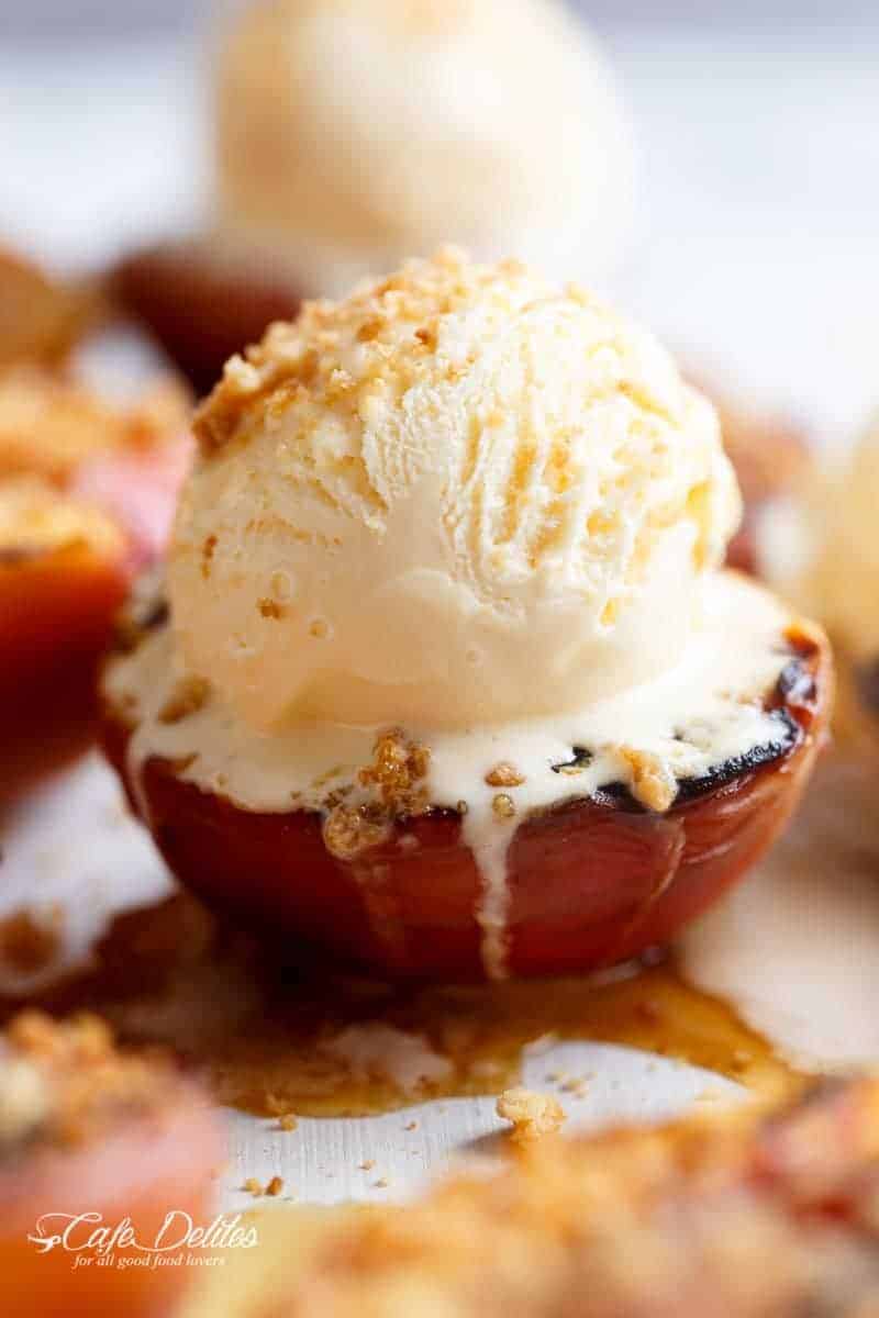 Indulgent Yet Wholesome: Maple Grilled Peaches with Almond Crumb